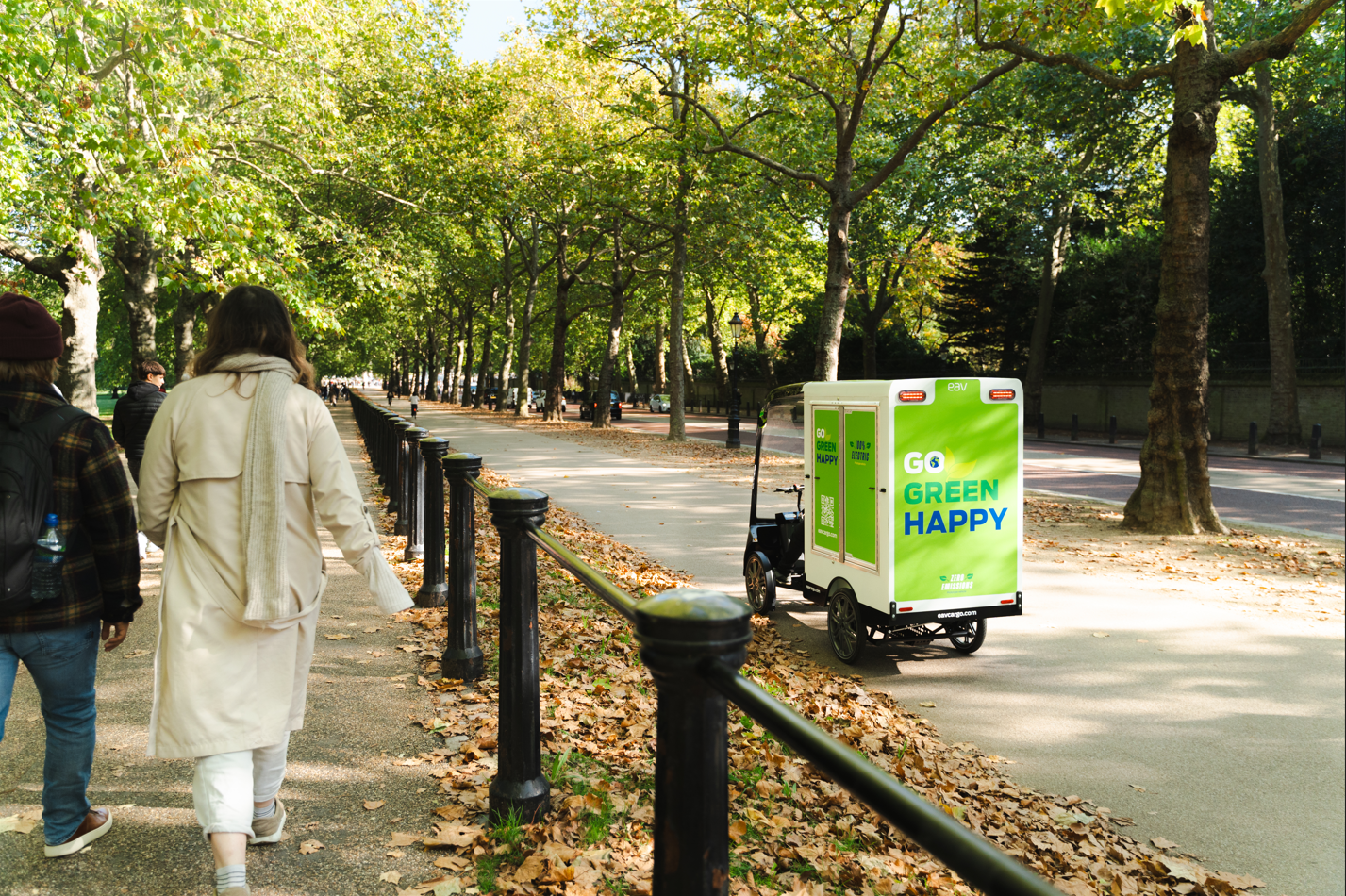 Eav cargo bike on a road in London